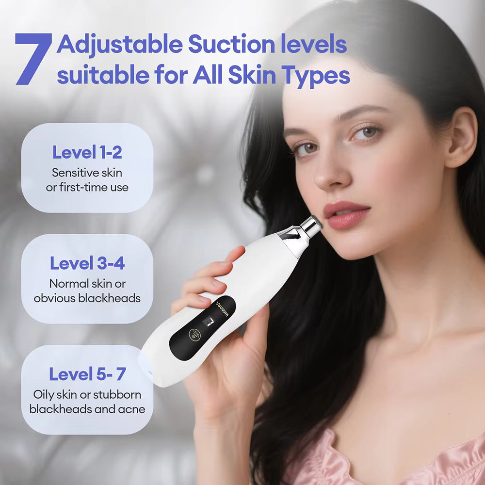 3-Tip Portable Diamond Microdermabrasion & Vacuum Blackhead Remover